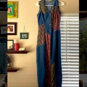 Boho patchwork Jean dress